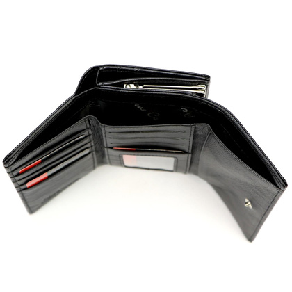 Portfel damski skórzany PIERRE CARDIN 07 SHINY 108 Beżowy