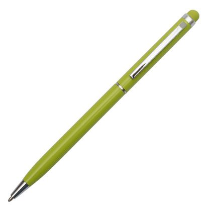 Długopis aluminiowy Touch Tip Jasnozielony, 20 szt