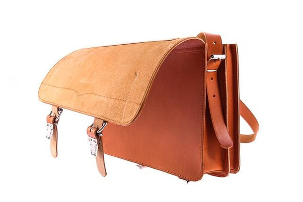 Klasyczna teczka / plecak KEMER VOOC Vintage P12 brąz