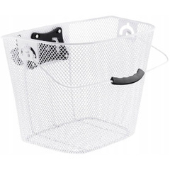 KOSZYK METALOWY ROWEROWY PRZEDNI M/RAMA KLICK BIAŁY