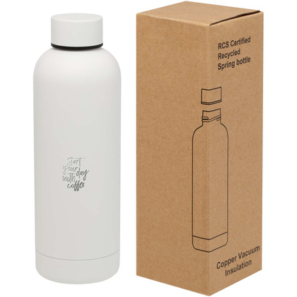 Spring miedziana butelka próżniowa ze stali nierdzewnej z recyklinku z certyfikatem RCS 500 ml