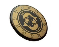 Ryby - znak zodiaku - magnes. Śr. 6cm; metal emaliowany