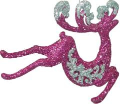 Zawieszka renifer różowo/seledynowy