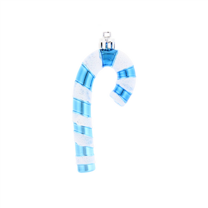 Ozdoby choinkowe 9cm kpl 4 szt CUKIERKOWA LASKA niebieska