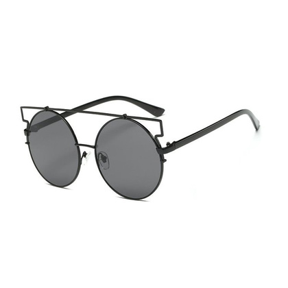 OKULARY LUSTRZANE OVER&amp;OVER - CZARNE Z CZARNYMI OPRAWKAMI OK83WZ2