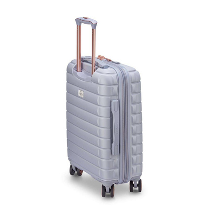 Delsey Shadow 5.0 mała srebrna walizka kabinowa na kółkach 55 cm