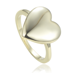 MINET Elegancki pozłacany pierścien srebrny serce wielkość 19