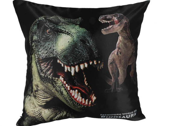 Poduszka z wypełnieniem/suwak - Prehistoric  World of Dinosaurs (CARMANI)