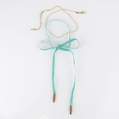 NASZYJNIK CHOKER VELVET CHAIN - MIĘTOWY N485M