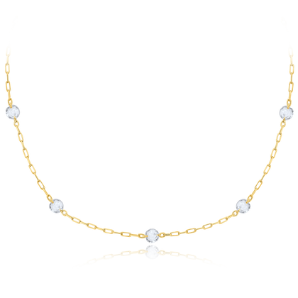 MINET Elegancki złoty naszyjnik kulka Au 585/1000 1,70g