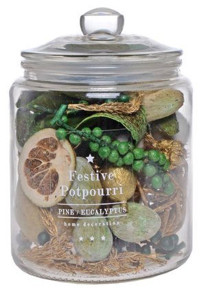Potpouri  w słoiczku z pokrywką sosna z eukaliptusem