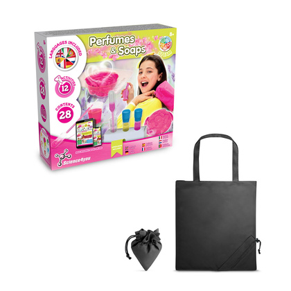 Perfume & Soap Factory Kit V. Gra edukacyjna dostarczany ze składaną torbą prezentową