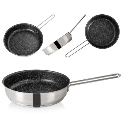 Patelnia stalowa z powłoką granitową ANETT Grande 26 cm
