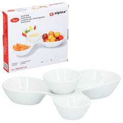 Miseczki na przekąski ceramiczne białe 26x22x6,5 cm