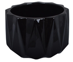 Doniczka ceramiczna czarna