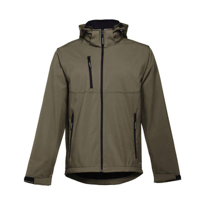 THC ZAGREB. Męska kurtka softshell z poliestru i elastanu