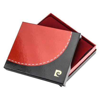 Portfel męski skórzany PIERRE CARDIN TILAK35 8806 Czarno Czerwony