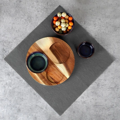 Miseczki na przekąski ceramiczne na tacy 20 cm 4 el.