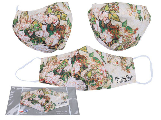 Maseczka ochronna - V. van Gogh, Róże (CARMANI)
