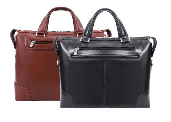 Torba męska skórzana na laptopa 17" MCKLEIN Arcadia Brązowa