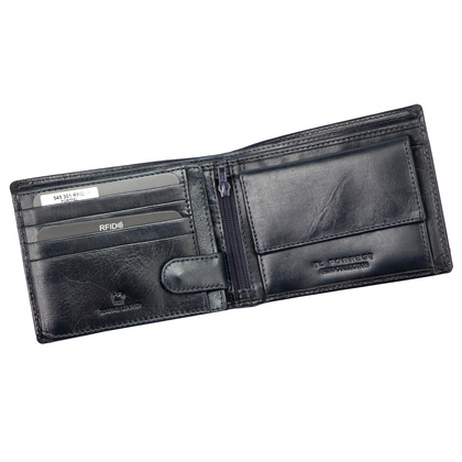 Portfel męski skórzany PELLUCCI 545/A-301 RFID granatowy