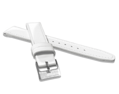 MINET Biały skórzany pasek o wysokim połysku GLAMOUR - 20