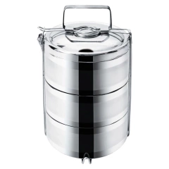 Menażka obiadowa 3-poziomowa termos stalowy 3x1,1 l