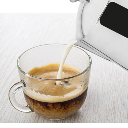 Dzbanek stalowy na mleko z pokrywką 0,7 l dzbanuszek mlecznik