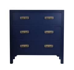 Komoda z trzema szufladami granatowa