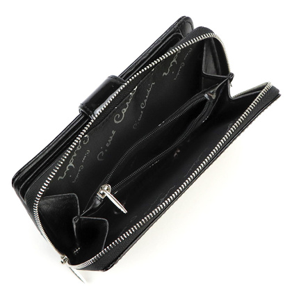 Portfel damski skórzany PIERRE CARDIN 07 SHINY 116 Czarny
