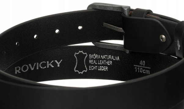 Skorzany pasek meski z klasyczna klamra