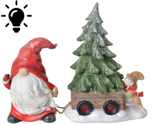 Skrzat czerwony z choinką led