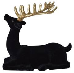 Renifer welurowy leżący czarny