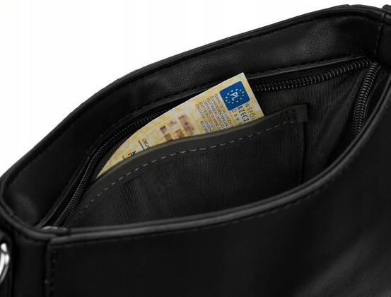 Listonoszka damska w kratę  i wzór imitujący skórę krokodyla