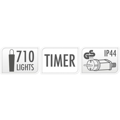 LAMPKI CHOINKOWE ŁAŃCUCH ŚWIETLNY 710 LED BIAŁY