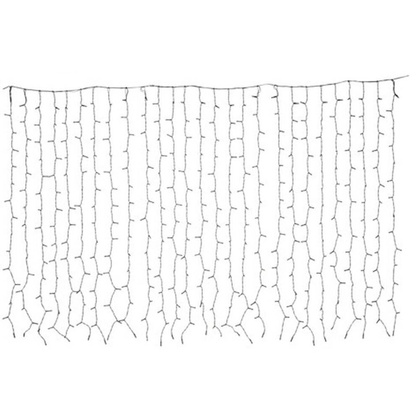LAMPKI CHOINKOWE KURTYNA ŚWIETLNA 200x70CM ZEW LED CIEPŁY BIAŁY FLASH