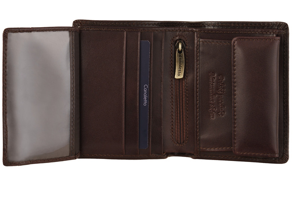 Portfel męski Canaletto ze skóry garbowanej roślinnie PM1104s160RFID GR