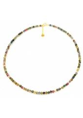 NASZYJNIK KOLOROWY TURMALIN 925