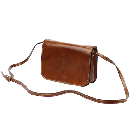 Torebka damska skórzana KEMER 43 Ciemny brąz