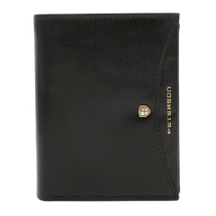 Skórzany męski portfel Peterson PTN 339.01 czarny