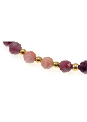 Bransoletka Makrama Rubin 925