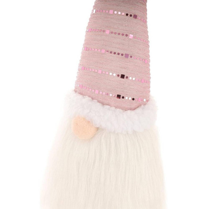 Skrzat dekoracyjny Shiny Santa 38 + 20 cm różowy