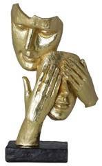 Para na podstawie z dłońmi złota