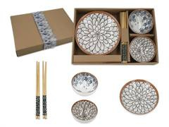 Kpl. 2 miseczek z pałeczkami + talerz