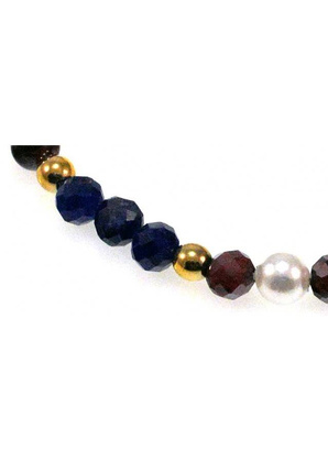 Bransoletka Lapis Granat 925