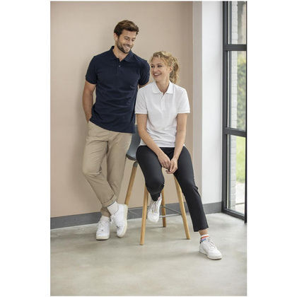 Emerald koszulka polo unisex z recyklingu z krótkim rękawem