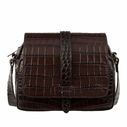Torebka skórzana Canaletto z wzorem krokodyla TD690s1