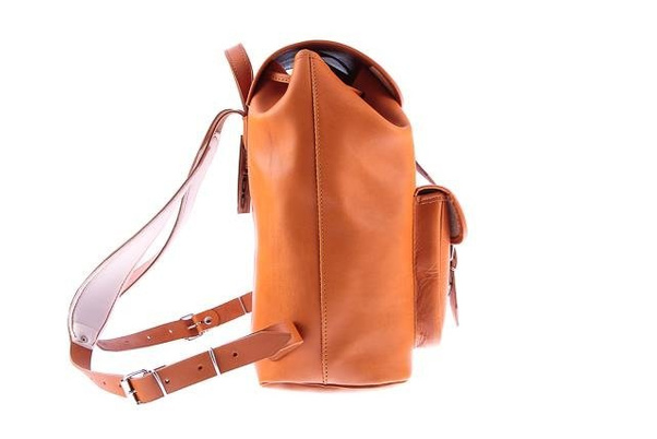 Duży plecak skórzany KEMER VOOC Vintage P38 koniak