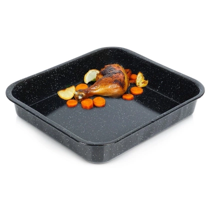 Brytfanna emaliowana blacha do pieczenia 41,5x36,5x7 cm