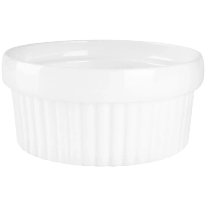 Miseczka kokilka do zapiekania żaroodporna ceramiczna biała zestaw 2 szt. 250 ml